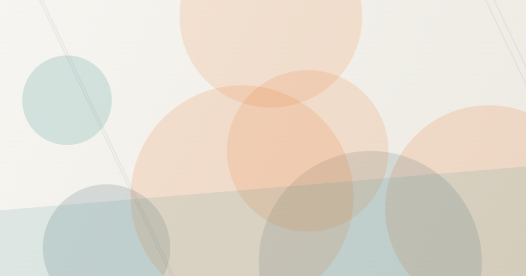 Abstract soft circles in green and teal tones over a warm cream background, symbolizing a small steady buffer of savings